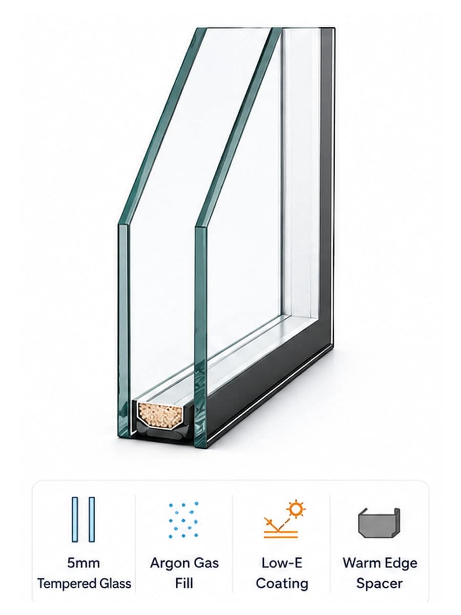 Double Tempered Glazing 5mm + 5mm